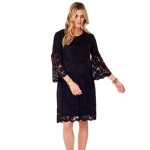 Ingrid & Isabel Lace Maternity Swing Dress Black